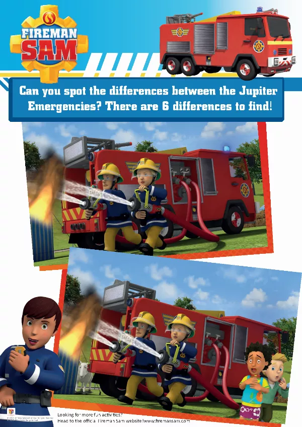 Fireman Sam Spot The Difference
